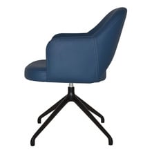 Lex Vinyl Trestle Armchairs (Set of 2)